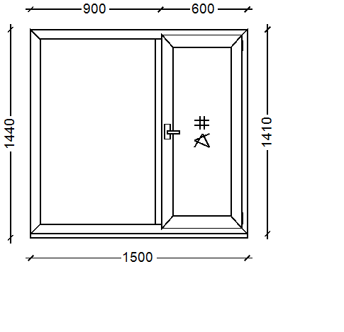 ПластКом ПРЕМИУМ: Окно, Ivaper 74 мм, Siegenia Titan, 1340х2440, Белый, Белый